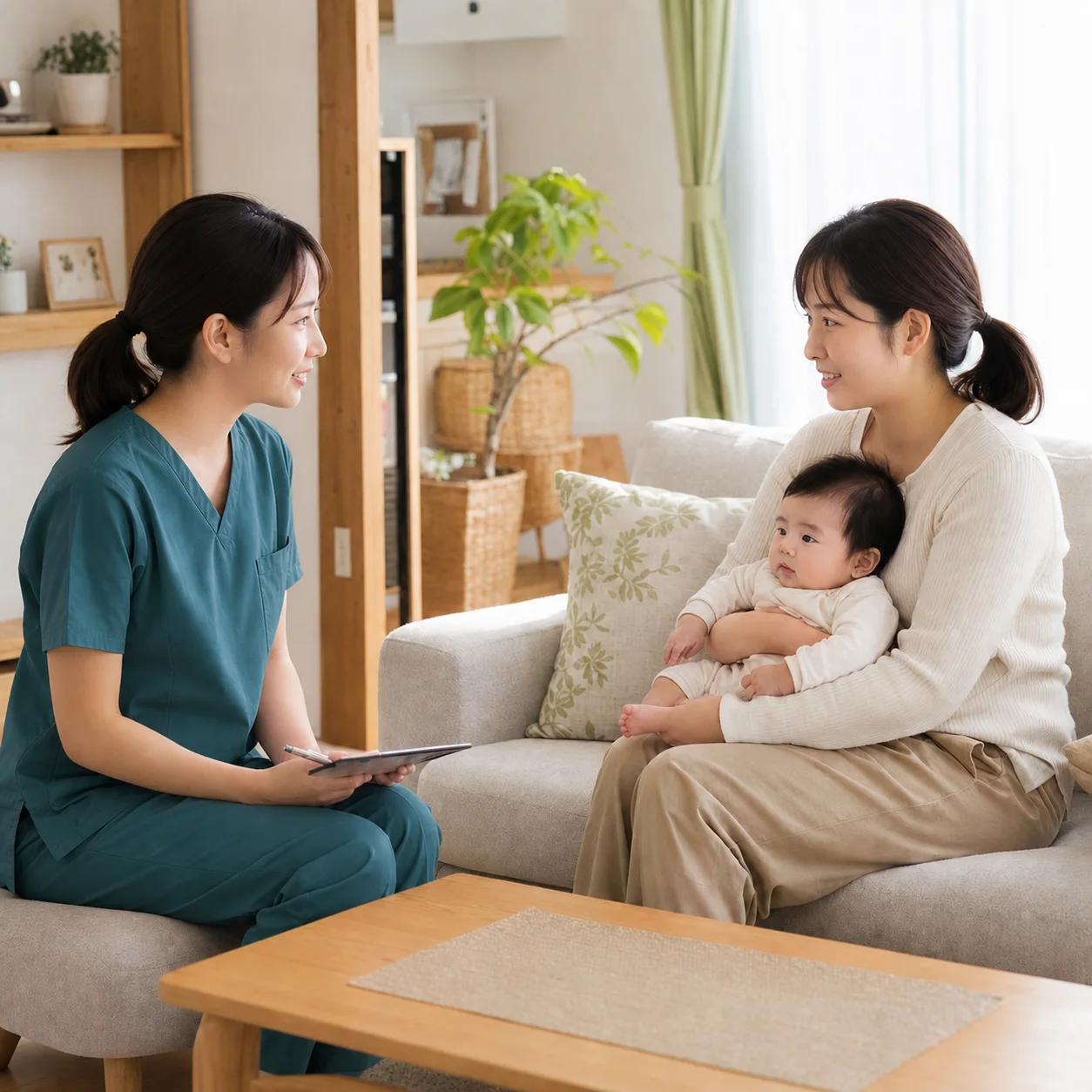訪問看護のイメージ（母子相談）