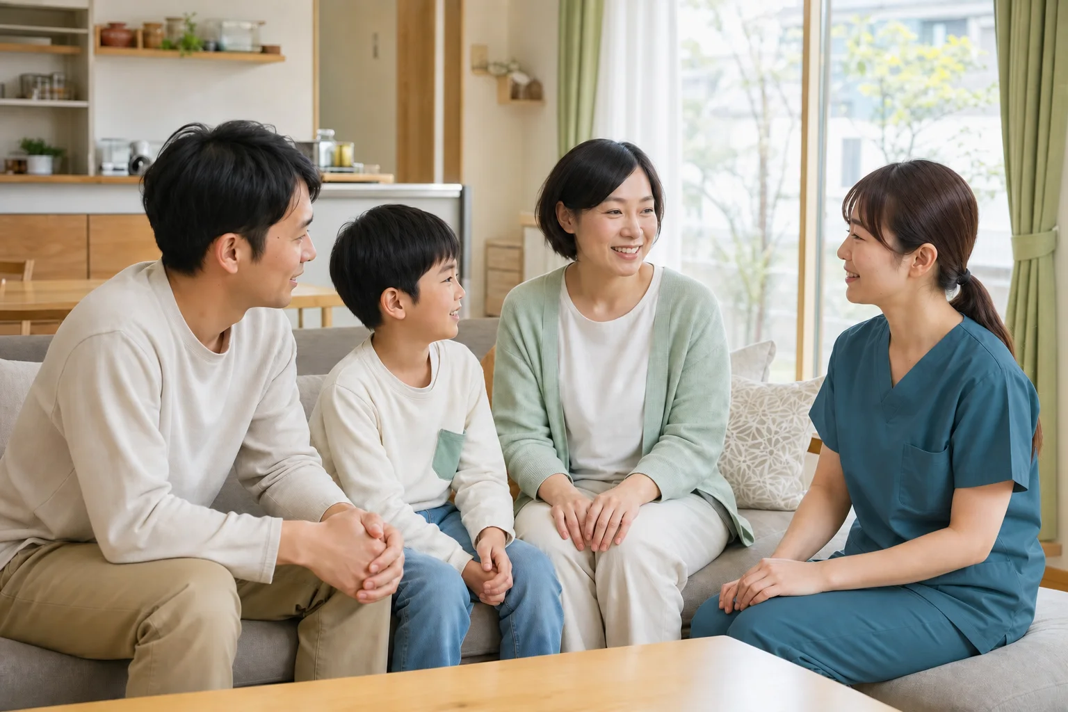 訪問看護のイメージ（ご家族との面談）